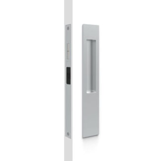 Nidus Mardeco rectangular flush pull Snib lock set Satin Chrome (inside snib, no cylinder)