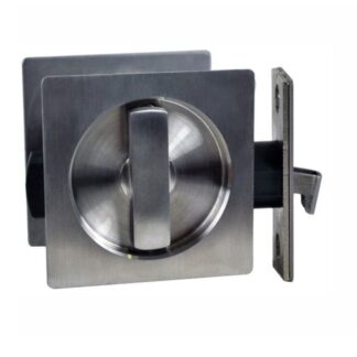 Nidus Sliding Cavity Door Square Backplate Privacy Set Include End Pull Stainless Steel