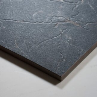 Sample of Sereno Black Marble Grain Honed Porcelain Tile 600 x 600mm