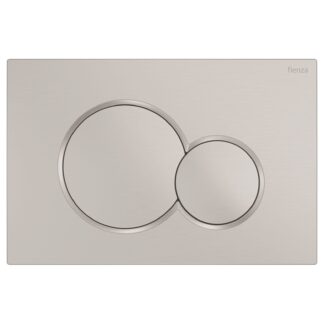 Fienza Sigma Round Button Flush Plate - Brushed Nickel