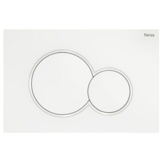 Fienza Sigma Round Button Flush Plate - Matte White