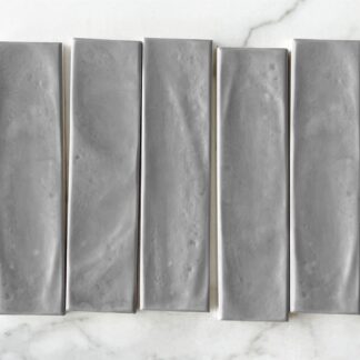 Light Grey Rylee Subway Tile Textured Matt 75 x 300 x 9mm Italian Ceramic Tile Sample