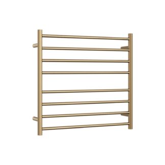 Thermogroup Thermorail Straight/Round 750x700mm 8 Bars - Brushed Brass