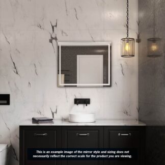Thermogroup Rectangle Mirror with Sandblasted Border 900x750mm