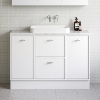 Timberline Takano Floor Standing Vanity with SilkSurface Top and Above Counter Basin