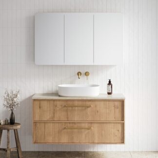 Timberline Taro Wall Hung Vanity with SilkSurface Top and Above Counter Basin