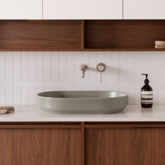 ADP Marilyn 550 x 350 Above Counter Basin Matte Olive