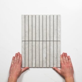 Valerie Silver Porcelain Finger Mosaics P5 392 x 295mm sheets
