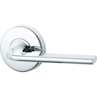 Lockwood Glide L4 Velocity Passage Lever Set Large Round Rose Brushed Satin Chrome