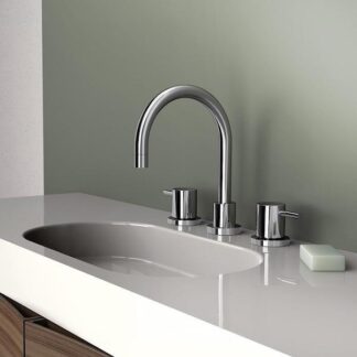 Phoenix Vivid Pin Lever Basin Set Swivel Gooseneck Outlet