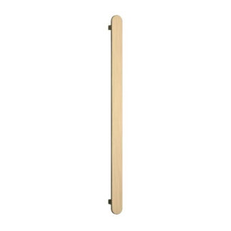 Thermogroup 12V Flat Pill Vertical Heated Towel Rail - Brushed Brass
