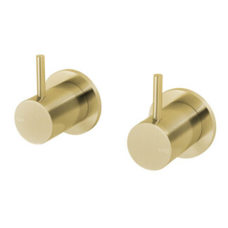 Phoenix Vivid Slimline Wall Top Assemblies Extended 15mm - Brushed Gold