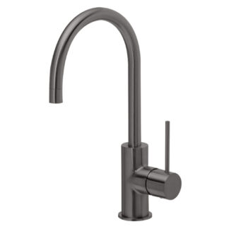 Phoenix Vivid Slimline Side Lever Sink Mixer 160mm Gooseneck - Brushed Carbon
