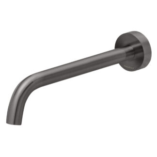 Phoenix Vivid Slimline Wall Bath Outlet 230mm Curved - Brushed Carbon