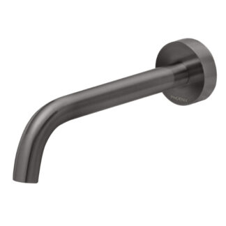 Phoenix Vivid Slimline Wall Bath Outlet 180mm Curved - Brushed Carbon