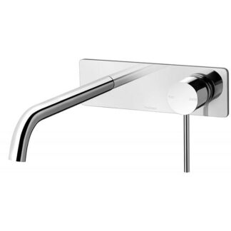 Phoenix Vivid Slimline Wall Basin/Bath Set 230mm Curved - Chrome