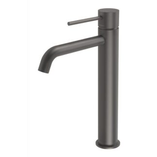 Phoenix Vivid Slimline Vessel Mixer Curved Outlet - Gun Metal