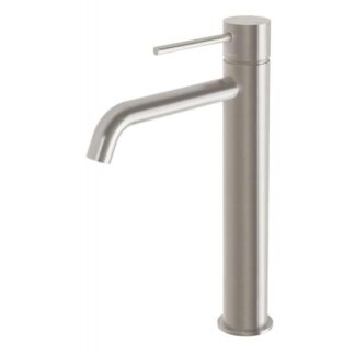 Phoenix Vivid Slimline Vessel Mixer Curved Outlet - Brushed Nickel