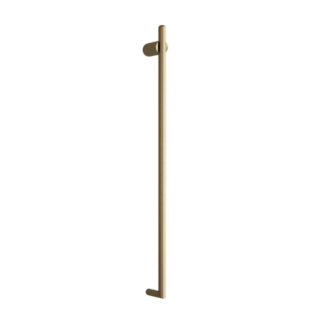 Thermogroup Thermorail Thin/Round 240Volt Vertical Heated Towel Rail - Brushed Brass