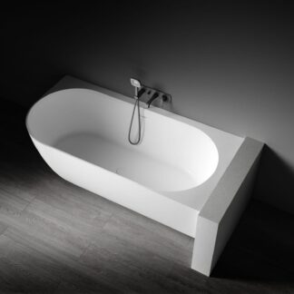Kaskade Eleni VX106-1700 Corner Back to Wall Stone Bath Right Hand with Overflow