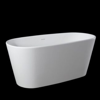 Kaskade Soaker Freestanding Stone Bath Matte White 1580mm