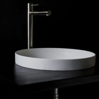 Kaskade Arundel Semi Inset Round Stone Basin 385mm