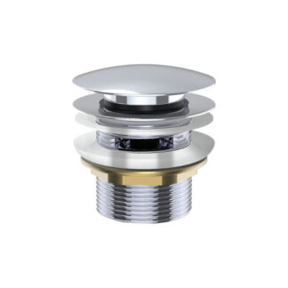 Fienza Universal Pull-Out/Pop-Up Brass Cap Bath Waste with Overflow Chrome