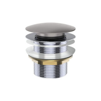 Fienza Universal Pull-Out/Pop-Up Brass Cap Bath Waste Non Overflow Gun Metal