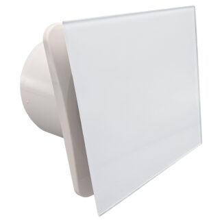 Fanco Dynamic Wall/Ceiling 150mm Duct Square Exhaust Fan Glass White