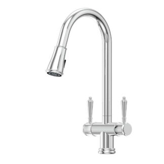 Suprema Xpress Fit Xquisite Dual Handle Retractable Sink Mixer - Chrome