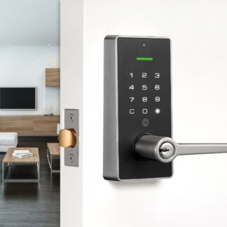 Yale Libi Digital Lever Keyed Satin Nickel